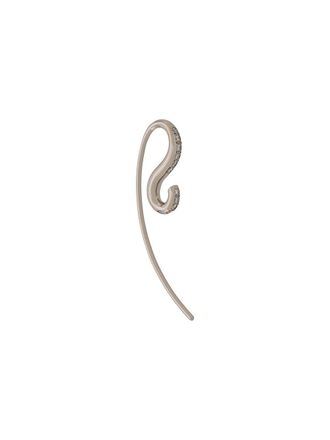Charlotte Chesnais Orecchino Petit Hook in oro bianco 18 kt con diamanti - Argento