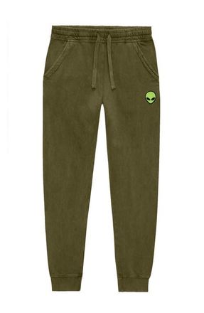 Dalix Mens Alien Midweight Fleece Washed Jogger Pant in Olive at Nordstrom, Size Xxx-Large