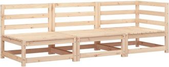 vidaXL Vidaxl - Sof&aacute; de jard&iacute;n de 3 plazas madera maciza de pino