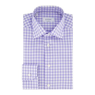 Eton Heren, Overhemden, Paars, Maat: 3XL Katoen