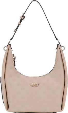 Guess Beige Schoudertas Phoebe Hobo - Dames - Schoudertassen - Beige - ONE Size - Tassen
