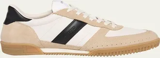 Tom Ford Mens Terence Suede and Leather Low-Top Sneakers