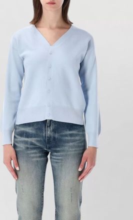 Maison Margiela long sleeve cardigan ribbed hem v neckline