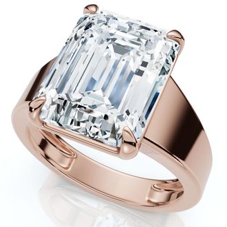 Pompeii3 Certified 6Ct Emerald Cut Stephanie Diamond Engagement Ring 14k Gold Lab Grown