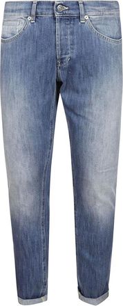 Dondup George Five Pocket Skinny Fit Jeans - Heren - Slim Fit Jeans - Blauw - W35 - Katoen - Jeans