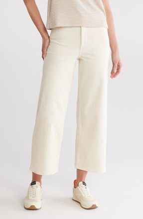 Rag & Bone Annie High Waist Crop Wide Leg Jeans in Ecru at Nordstrom Rack, Size 29