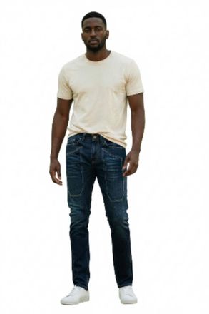 Jeckerson Dark Blue Jeckerson Mens 5-Pocket Jeans