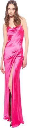 Pinko Elegante Jurk - Dames - Avondkleed - Roze - S - Satijn - Kleedjes