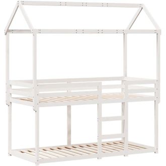 vidaXL Bunk Bed without Mattress White 80x200 cm Solid Wood Pine Vidaxl