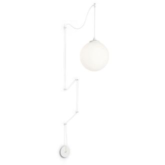 Ideal Lux Ideal Lux Boa - 1 Light Globe Ceiling Pendant White, E27