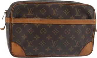 Louis Vuitton Pre-owned Clutches, female, Brown, Size: ONE SIZE Pre-owned Canvas Clutch
