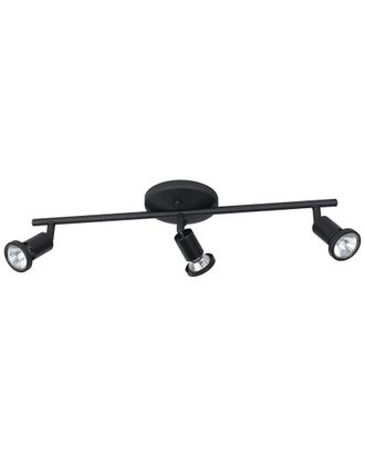 Eglo Eglo Tremendo 3 Light Fixed Track Light With Black Finish & Black Adjustable Lamp Heads