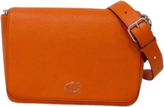 Coach Pre-owned Cross Body Bags, female, Orange, Size: ONE SIZE Pre-owned Leather shoulder-bags