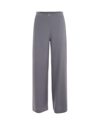 Patrizia Pepe Palazzo Pants in Smooth Reef Grey Cr&ecirc;pe Sabl&eacute;