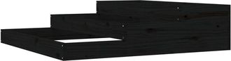 vidaXL Vidaxl - Jardinera madera maciza de pino negro 107x107x27 cm
