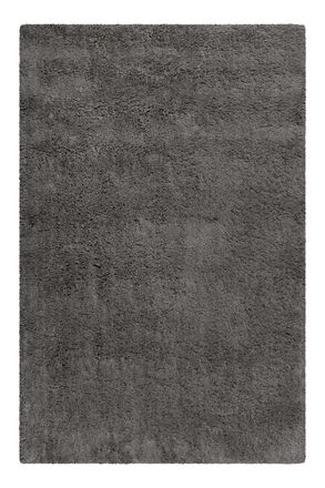 Esprit Alfombra de lana suave y confortable, pelo largo, gris oscuro 90x160