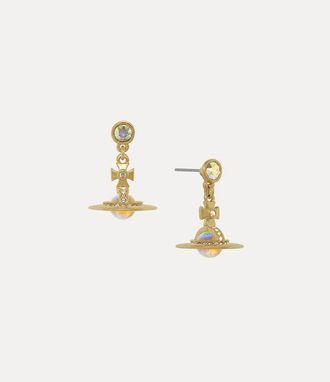 Vivienne Westwood New Petite Orb Earrings Gold-crystal-ab-white-crystal-clear-ab-cz Gold-crystal-ab-white-crystal-clear-ab-cz Women