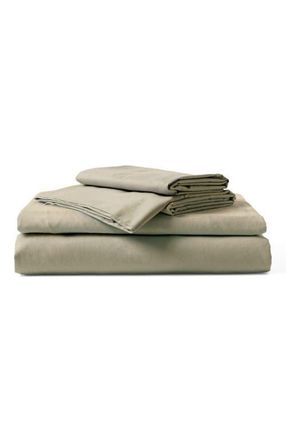 Pact Organic Cotton Organic Room Service Sateen Sheet Set in Spray Green at Nordstrom, Size California King