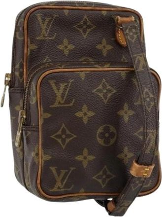 Louis Vuitton Pre-owned Canvas Cross Body Tas - Dames - Vintage Schoudertas - Bruin - ONE Size - Vintage
