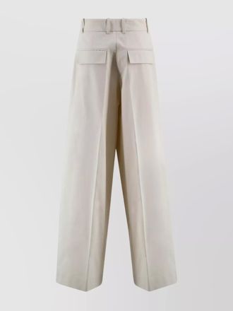 Parosh relaxed wide leg trousers pockets
