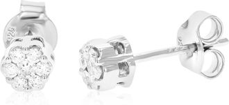 Vir Jewels 1/4 cttw Round Lab Grown Diamond Studs Earrings.925 Sterling Silver Prong Set 2/5 Inch