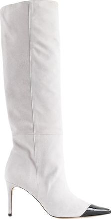 Custommade Su&egrave;de Laarsjes met Hak - Dames - Laarzen met Hak - Grijs - 36 EU - Su&egrave;de - Schoenen