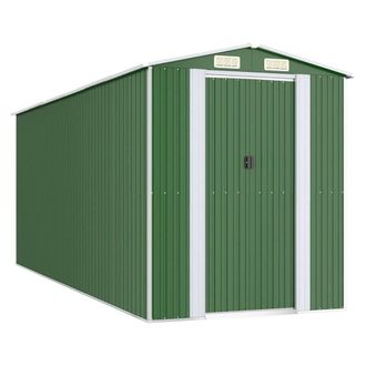 Berkfield Home Garden Shed Green 192x523x223 cm Galvanised Steel | Size: 192 x 523 x 223 cm