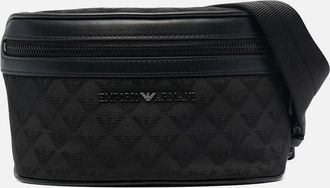 Emporio Armani Mens BRANDED BELT BAG - Black - Size: OS