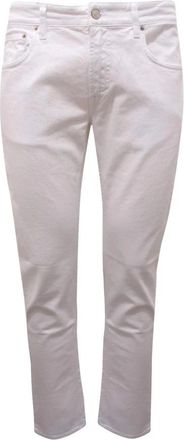 Department Five Stijlvolle Witte Broek Gemaakt in Itali&euml; - Heren - Slim Fit Broeken - Wit - W36 - Broeken