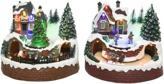 Kaemingk Decoraci&oacute;n De Navidad Kaemingk Paisaje Animado Blanco 16 Cm