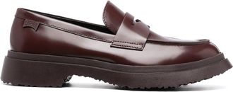 Camper Walden calf-leather loafers - women - Recycled Polyester/Rubber/Calf Leather - 39 - Brown