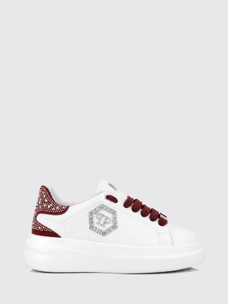 Philipp Plein Sneakers chunky in pelle con logo Hexagon e strass