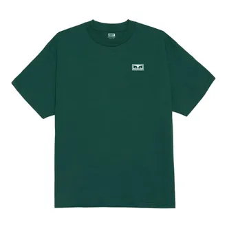 Obey T-Shirts, male, Green, Size: XL Eyes Tee with Side Logo Print