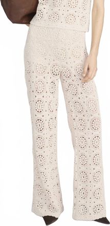 Frame Denim Crochet Pant In Cream