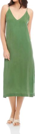 Fifteen Twenty Womens Jordyn Side Slit Midi Dress In Jade