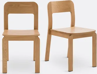 La Redoute Interieurs Set van 2 stoelen in massief eik, Talet