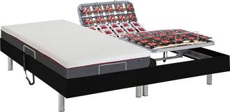 Vente-Unique Letto relax elettrico sole sospensioni Materasso memory Motori OKIN 2 x 80 x 200 cm Nero - ATRIDE di YSM&Eacute;E