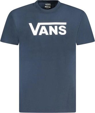 Vans Blauw Katoenen T-shirt- Korte Mouw- Klassieke Pasvorm - Heren - T-shirts - Blauw - S - Katoen - Tops
