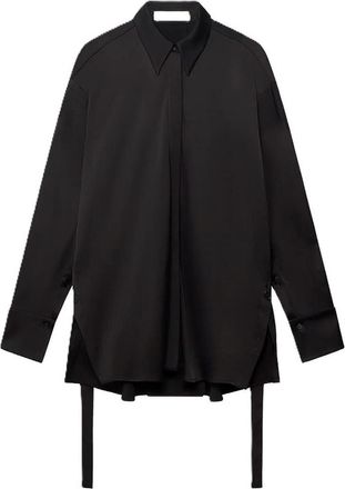 Another Tomorrow Bias Button Side Shirt