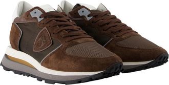 Philippe Model Mens Tropez Haute Low Sneaker Brown Calfskin