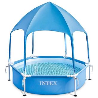 Intex Piscina Infantil Con Estructura Y Techo, 183 X 38 Cm, Intex 28209