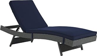 ModWay Discontinued Modway Sojourn Outdoor Patio Wicker Rattan Sunbrella Chaise