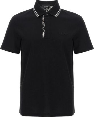 Versace Klassiek Poloshirt in Diverse Kleuren - Heren - Polos - Zwart - XS - Katoen - Tops