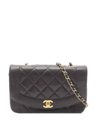 Chanel 1991-1994 Small Lambskin Diana Flap crossbody bag - Black
