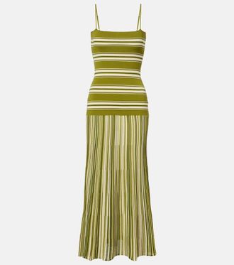 Faithfull The Brand Esenia striped cotton-blend maxi dress