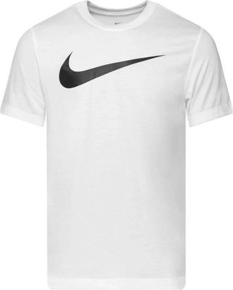 Nike Bedrukt T-shirt met Korte Mouwen en Ronde Hals - Heren - Sportshirts - Wit - M - Katoen - Fitness