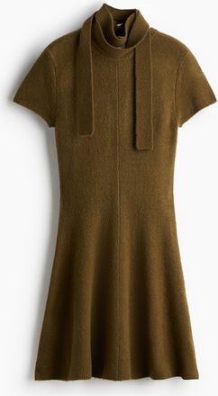 H&M Strickkleid mit Schaldetail - Green