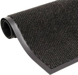 vidaXL Vidaxl - Alfombras De Entrada Rectangulares De Nudo 2 Uds Negro 80x120cm