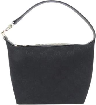 Gucci Pre-owned Shoulder Bags, female, Black, Size: ONE SIZE Pre-owned GG Canvas Shoulder Bag