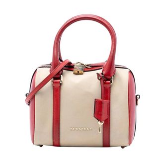 Burberry Pre-owned Vintage Leren Schoudertas - Dames - Vintage Handtas - Rood - ONE Size - Leer - Vintage